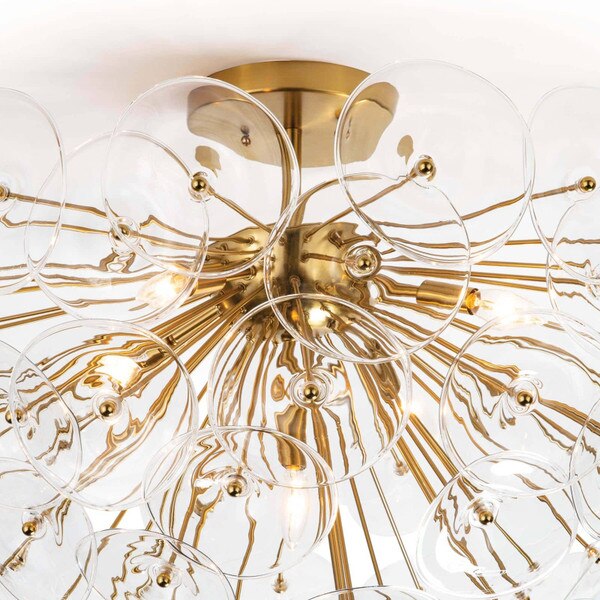 Poppy Glass Semi Flush Mount